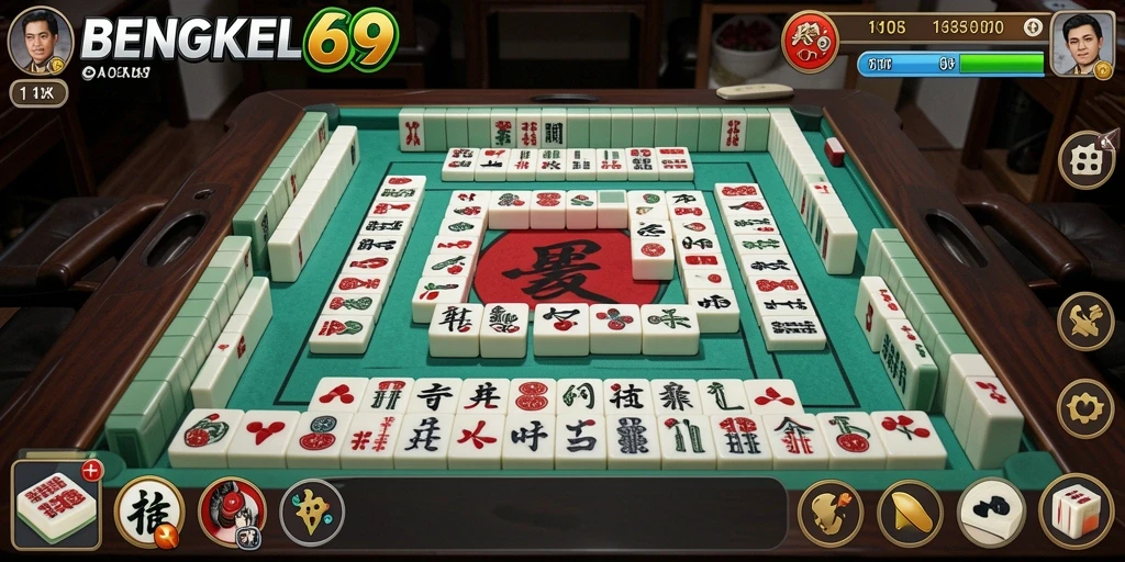 Tampilan menarik saat bermain Mahjong di BENGKEL69.