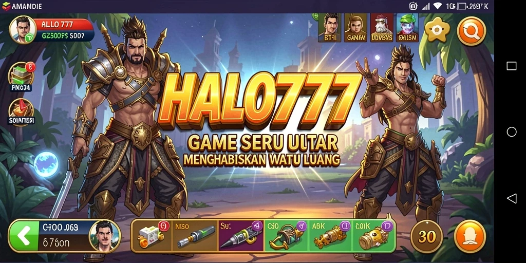 Tampilan gameplay HALO777 yang seru dan penuh warna.