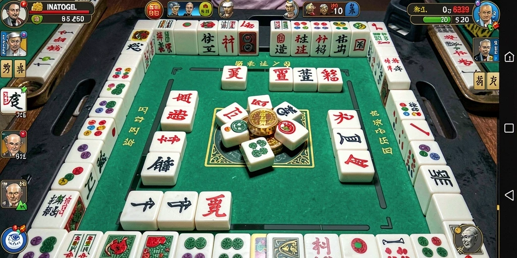Tampilan menarik gameplay Mahjong dari INATOGEL.
