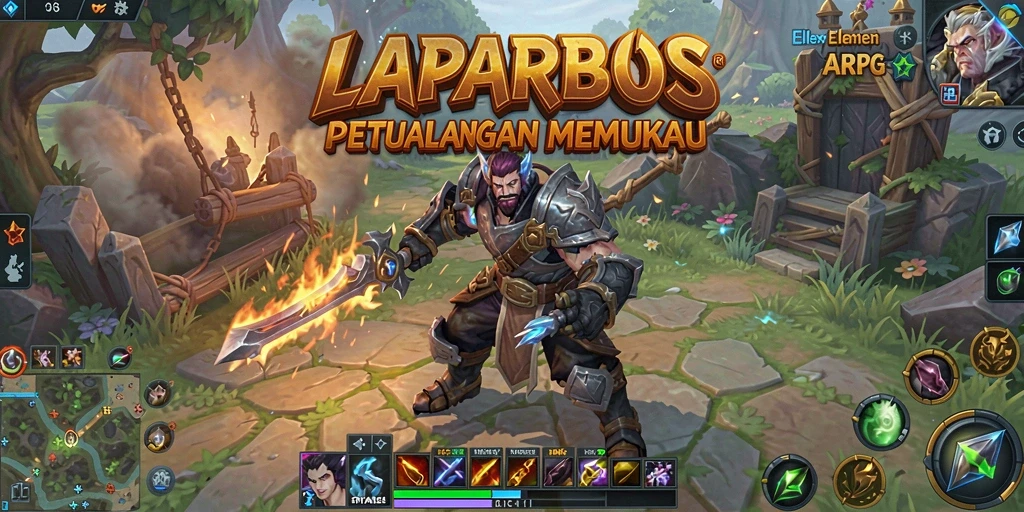 Tampilan gameplay menarik dari LAPARBOS dengan aksi pertempuran seru.