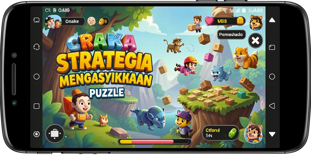 Screenshot OJA89 menampilkan gameplay puzzle yang menantang dan interaktif.