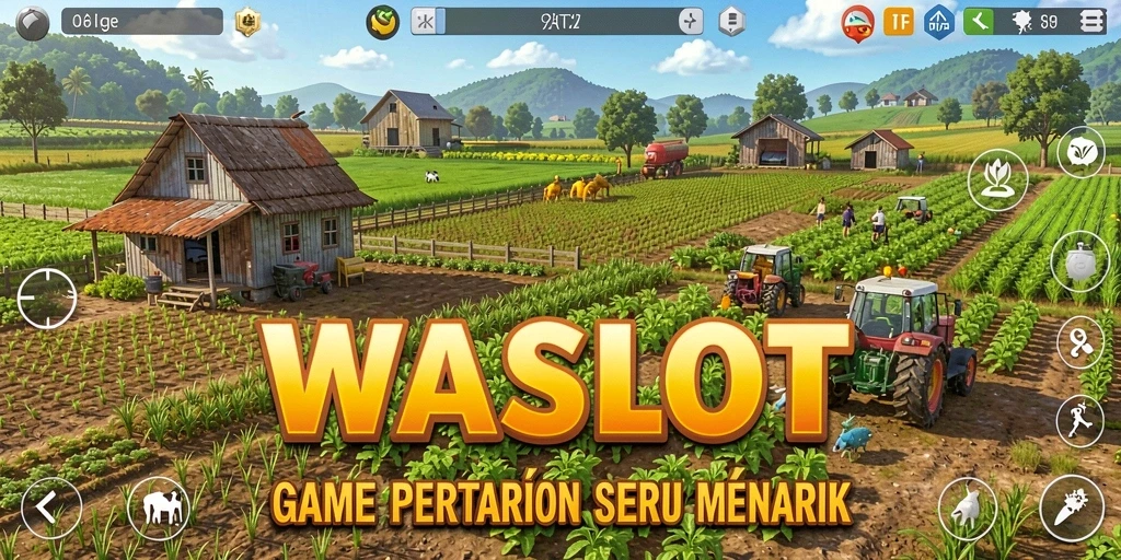 Tampilan gameplay WASLOT yang menarik dalam suasana pertanian.