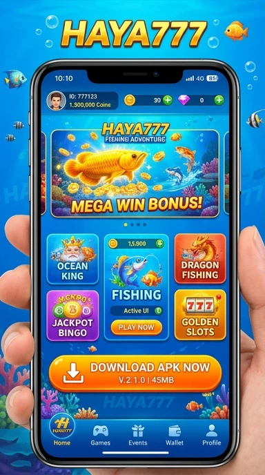 Tampilan beranda aplikasi Haya777 yang menarik dan informatif.